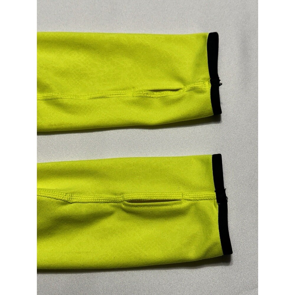 Nike Pro Dri Fit HyperWarm 1/2 Zip Pullover Running Yellow Women’s Large *READ - Picture 8 of 13